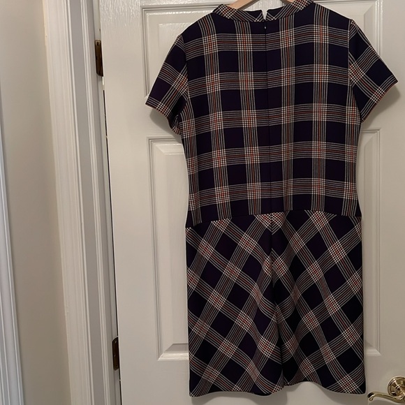 Brooks brothers Navy Plaid Dress Size 12 - Picture 4 of 5